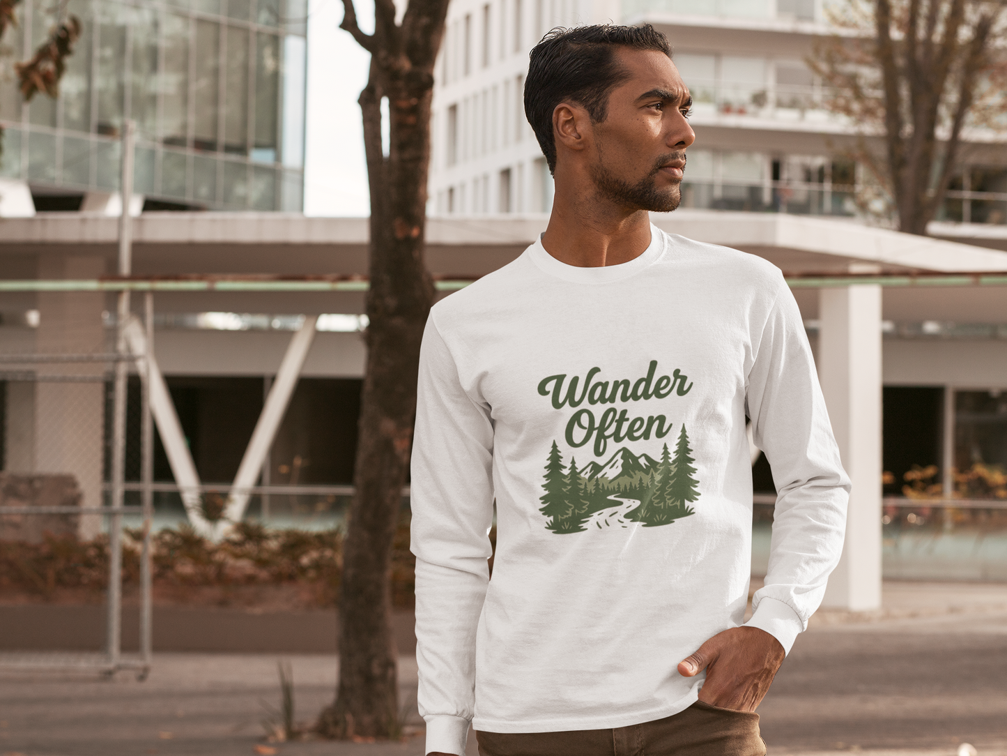 Wander Often Long Sleeve Tee | Hiking Shirt | Adventure Travel Top | Nature Lover Gift | Outdoor Camping Apparel