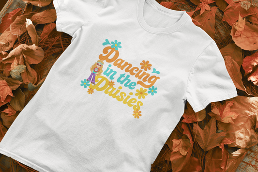 Dancing in the Daisies Tee, Unisex Heavy Cotton Shirt, Boho Floral Graphic T-Shirt, Nature Lover Gift, Casual Summer Top