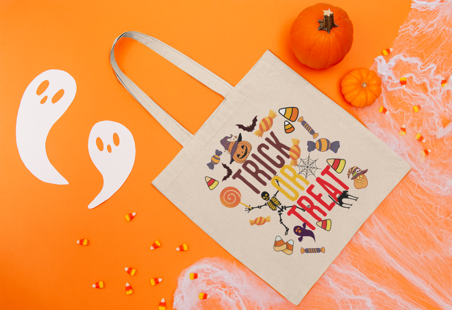 Eco-Friendly Halloween Tote Bag – Reusable Trick or Treat Shopping Bag, Canvas Tote, Spooky Gift Idea
