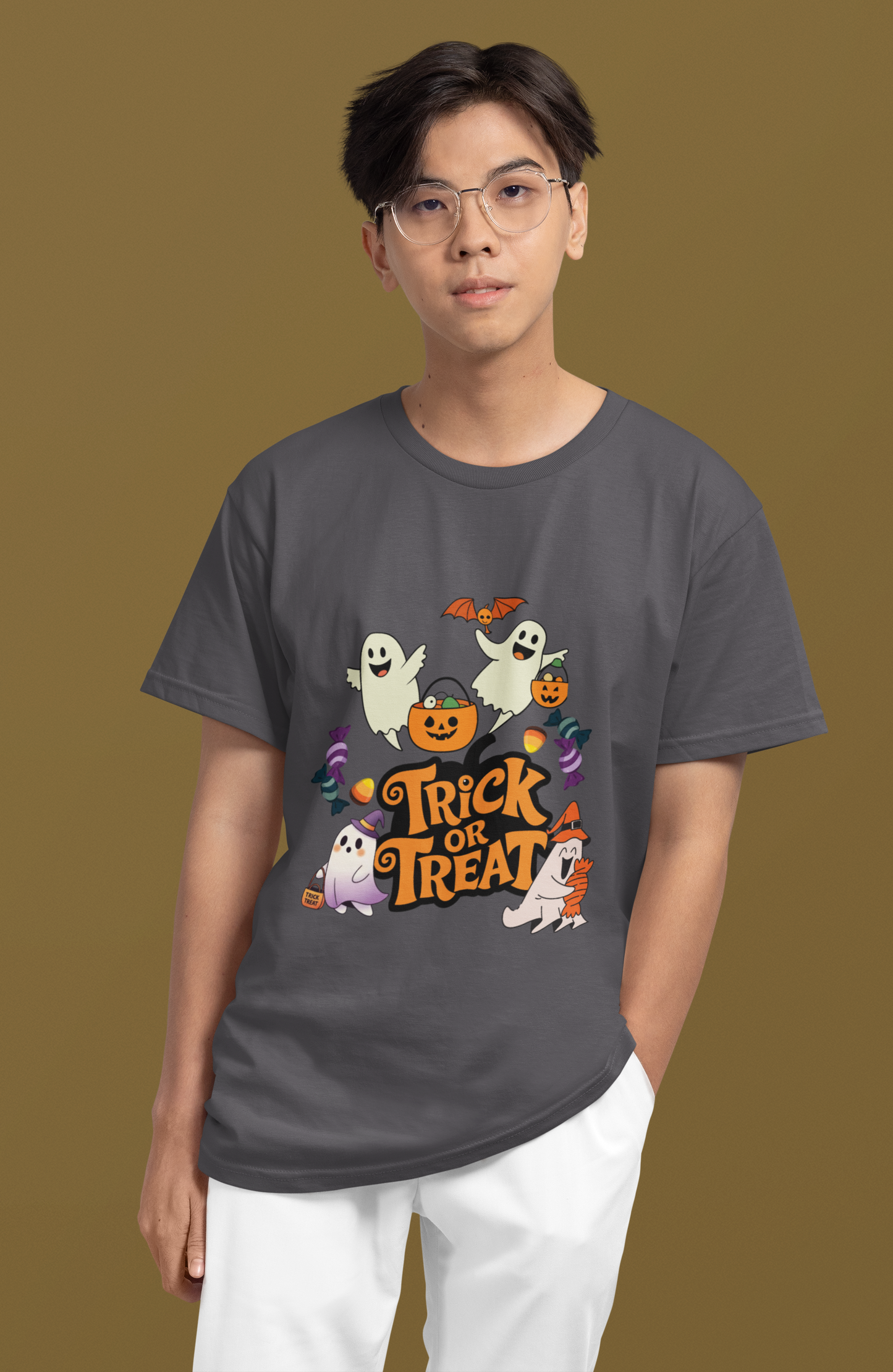 Kids Halloween T-Shirt, Trick or Treat Tee, Spooky Kids Shirt, Cute Halloween Top, Kids Costume Shirt, Halloween Gift Idea