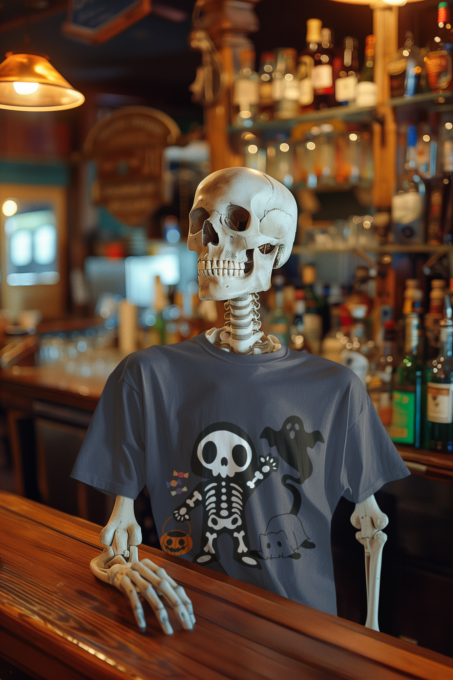 Halloween Skeleton Kids T-Shirt, Cute Ghost Kids Tee, Fun Spooky Shirt for Kids, Halloween Costume Top, Party Wear