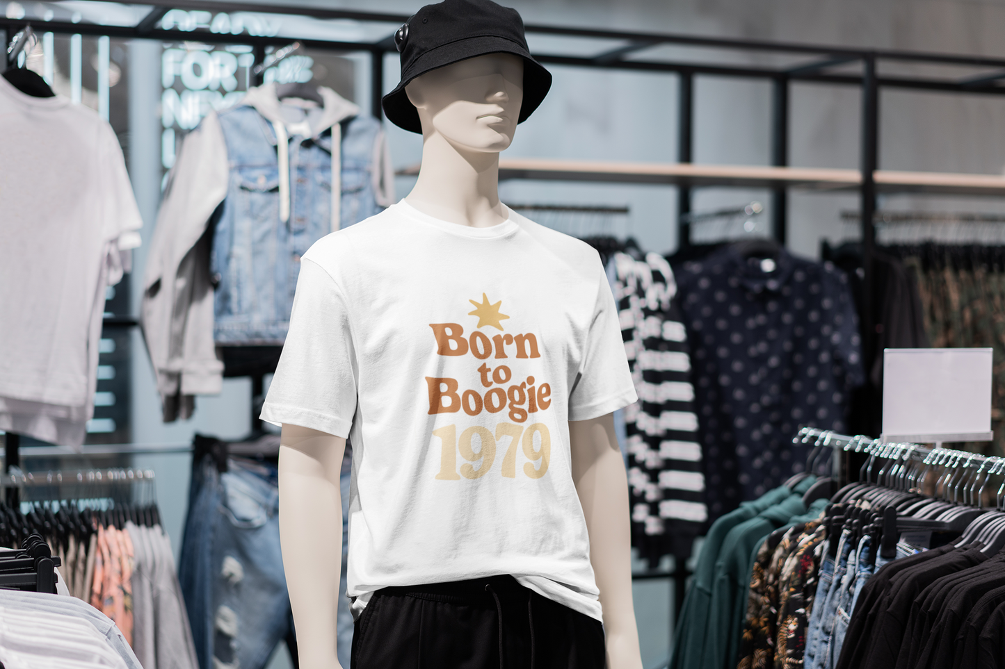 Retro Vibe T-Shirt Born to Vibe 1979 Cotton Tee, Unisex Vintage Shirt, 70s Style Top, Birthday Gift, Casual Everyday Apparel