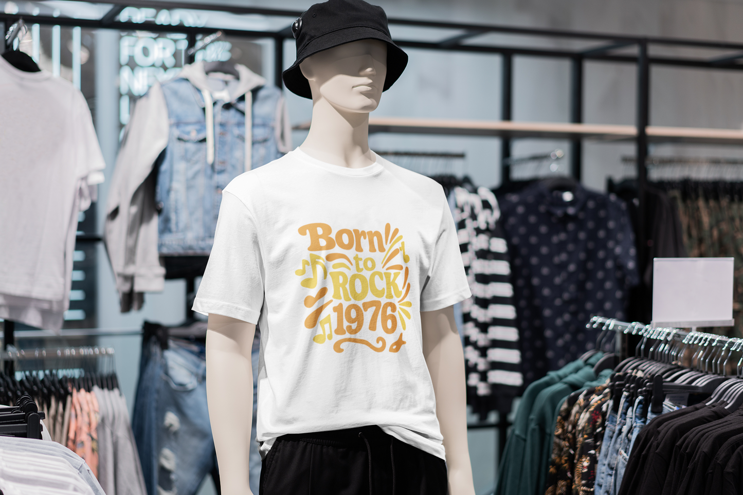 Retro Vibe T-Shirt Born to Vibe 1976 Cotton Tee, Unisex Vintage Shirt, 70s Style Top, Birthday Gift, Casual Everyday Apparel