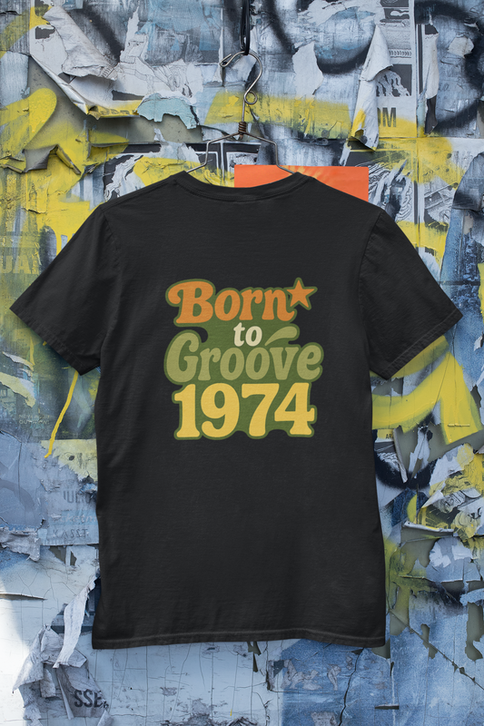 Retro 1974 T-Shirt, Born to Groove, Unisex Cotton Tee