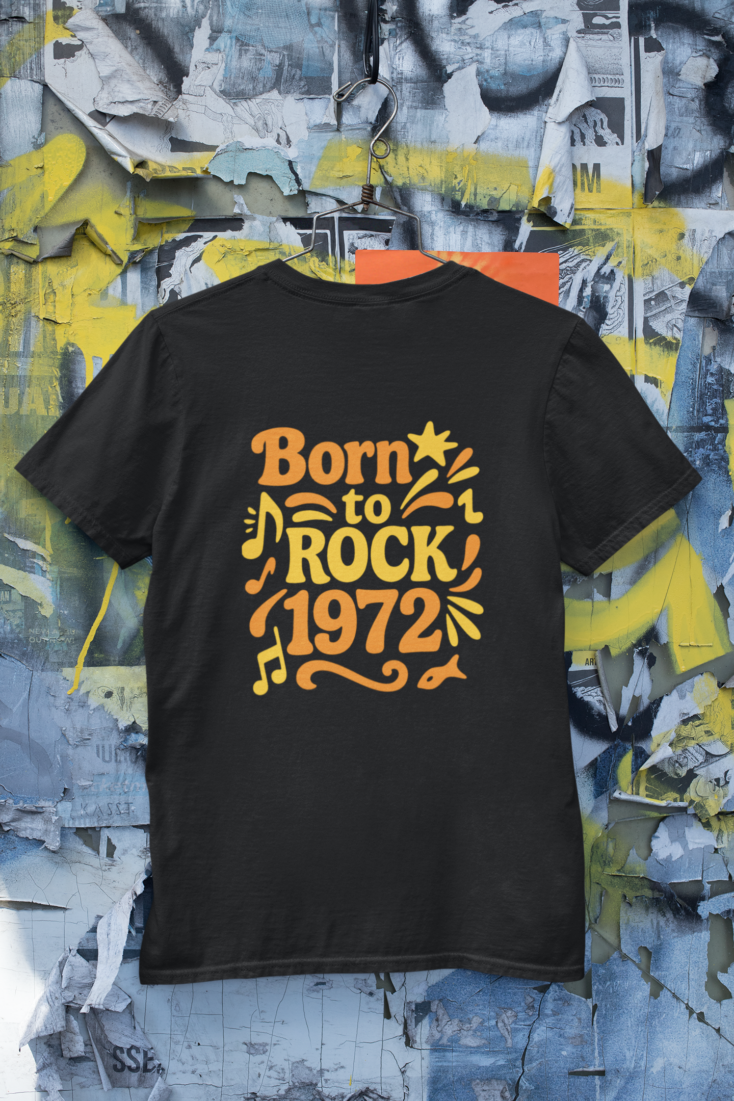 Retro Vibe T-Shirt Born to Vibe 1972 Cotton Tee, Unisex Vintage Shirt, 70s Style Top, Birthday Gift, Casual Everyday Apparel