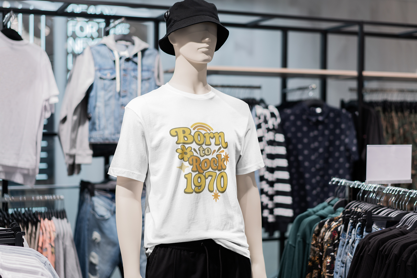 Retro Vibe T-Shirt Born to Vibe 1972 Cotton Tee, Unisex Vintage Shirt, 70s Style Top, Birthday Gift, Casual Everyday Apparel