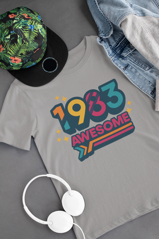 Retro Vibe 1983 T-Shirt Born to Vibe Cotton Tee, Vintage 80s Style Unisex Shirt, Birthday Gift, Casual Everyday Top