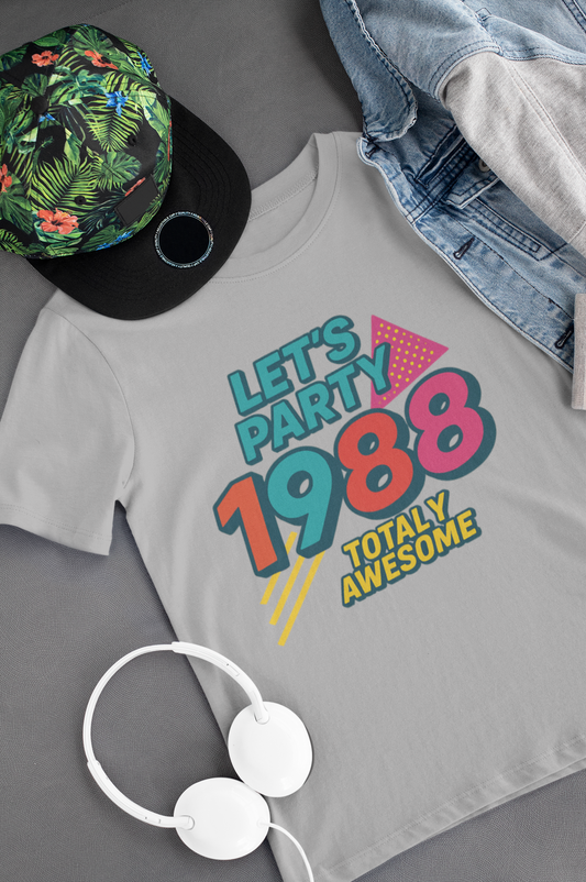 Retro Vibe 1988 T-Shirt Born to Vibe Cotton Tee, Vintage 80s Style Unisex Shirt, Birthday Gift, Casual Everyday Top