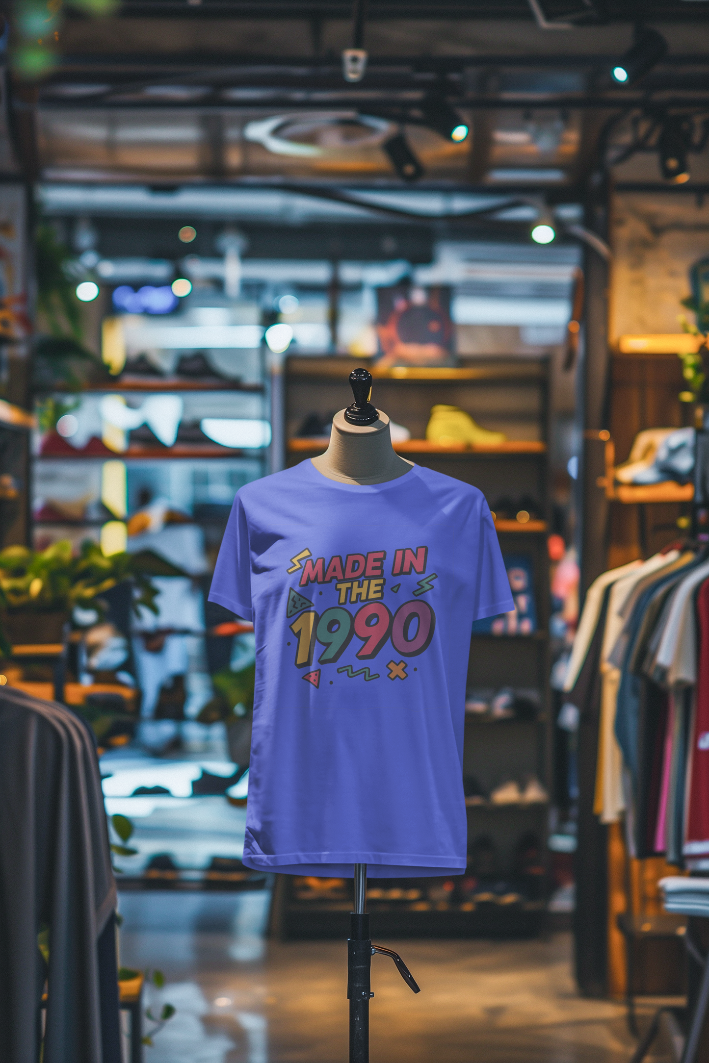 Made in 1990 T-Shirt Retro 90s Birthday Vintage Year Tee