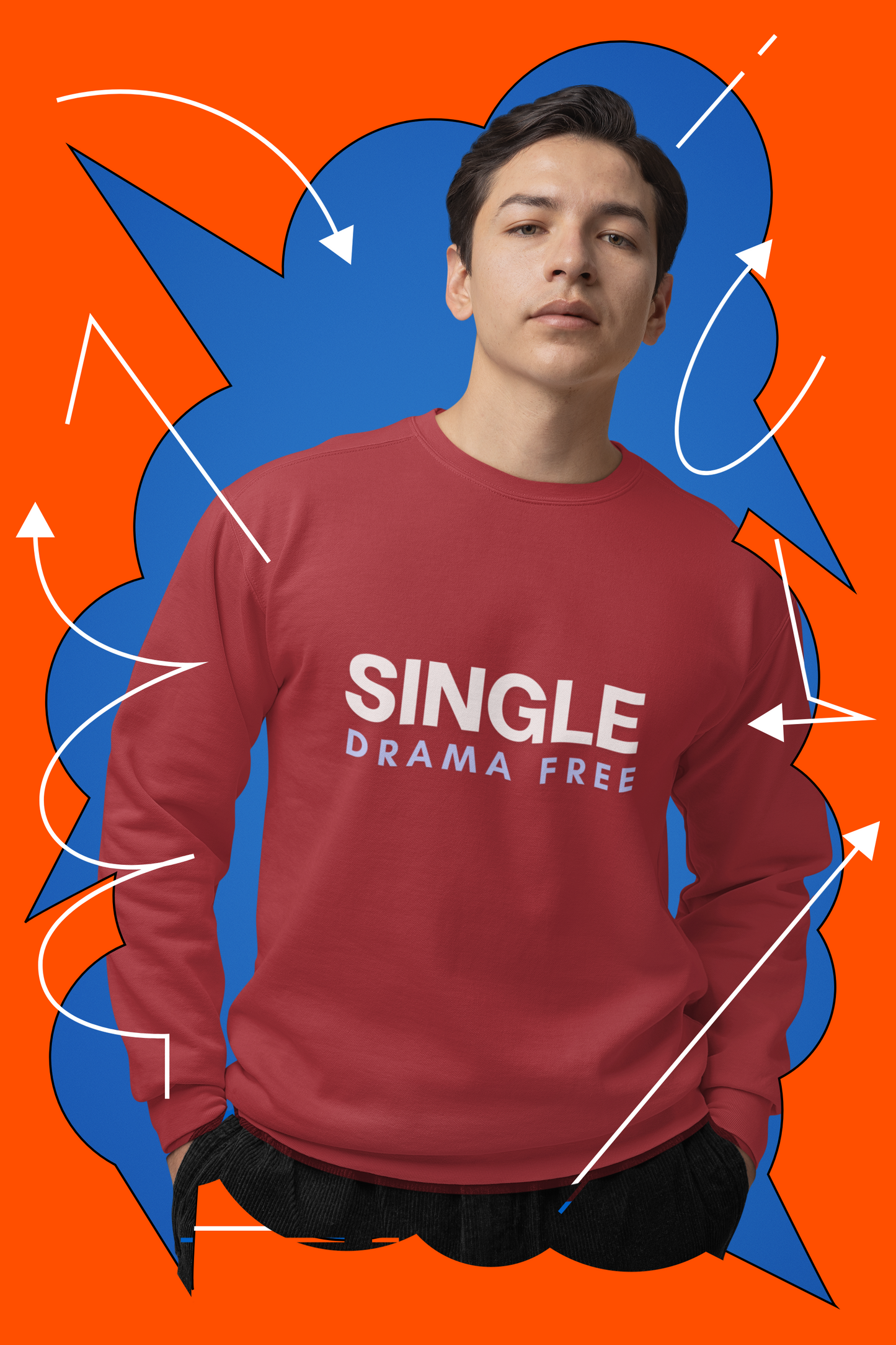 Single Drama Free Long Sleeve T-Shirt | Unisex Statement Graphic Tee