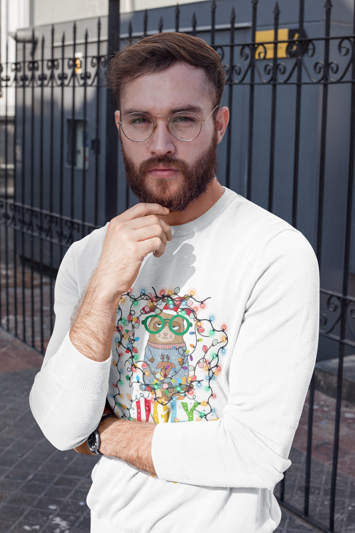 Funny Grumpy Cat Christmas Sweatshirt | Cute Holiday Cat Sweater