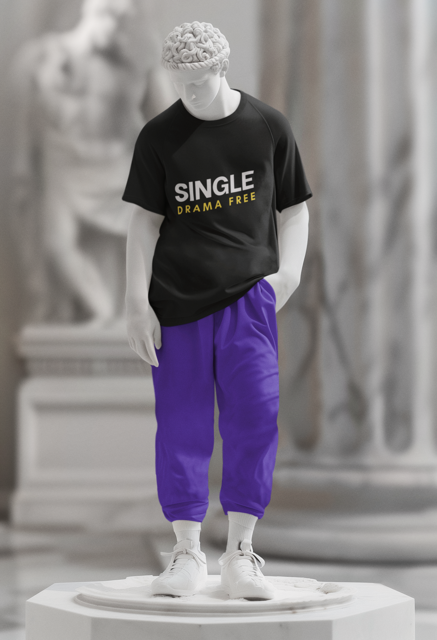 Single Drama Free T-Shirt | Funny Single Life Slogan Tee | Unisex Graphic Shirt