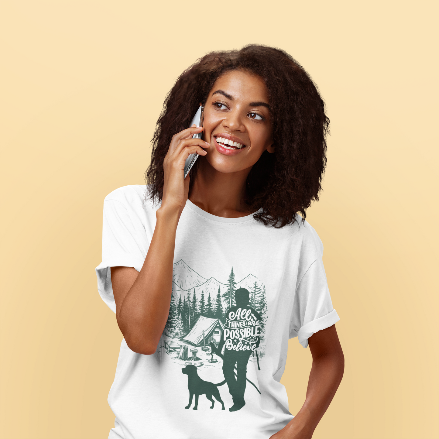 All Things Are Possible If You Believe T-Shirt | Camping Hiking Graphic Tee