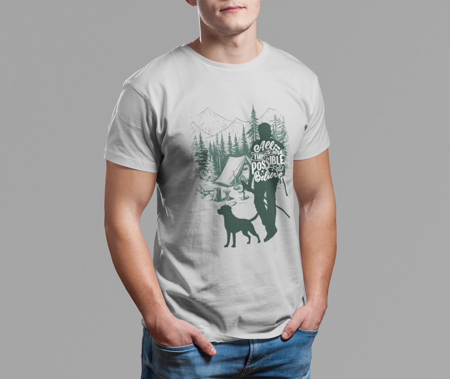 All Things Are Possible If You Believe T-Shirt | Camping Hiking Graphic Tee