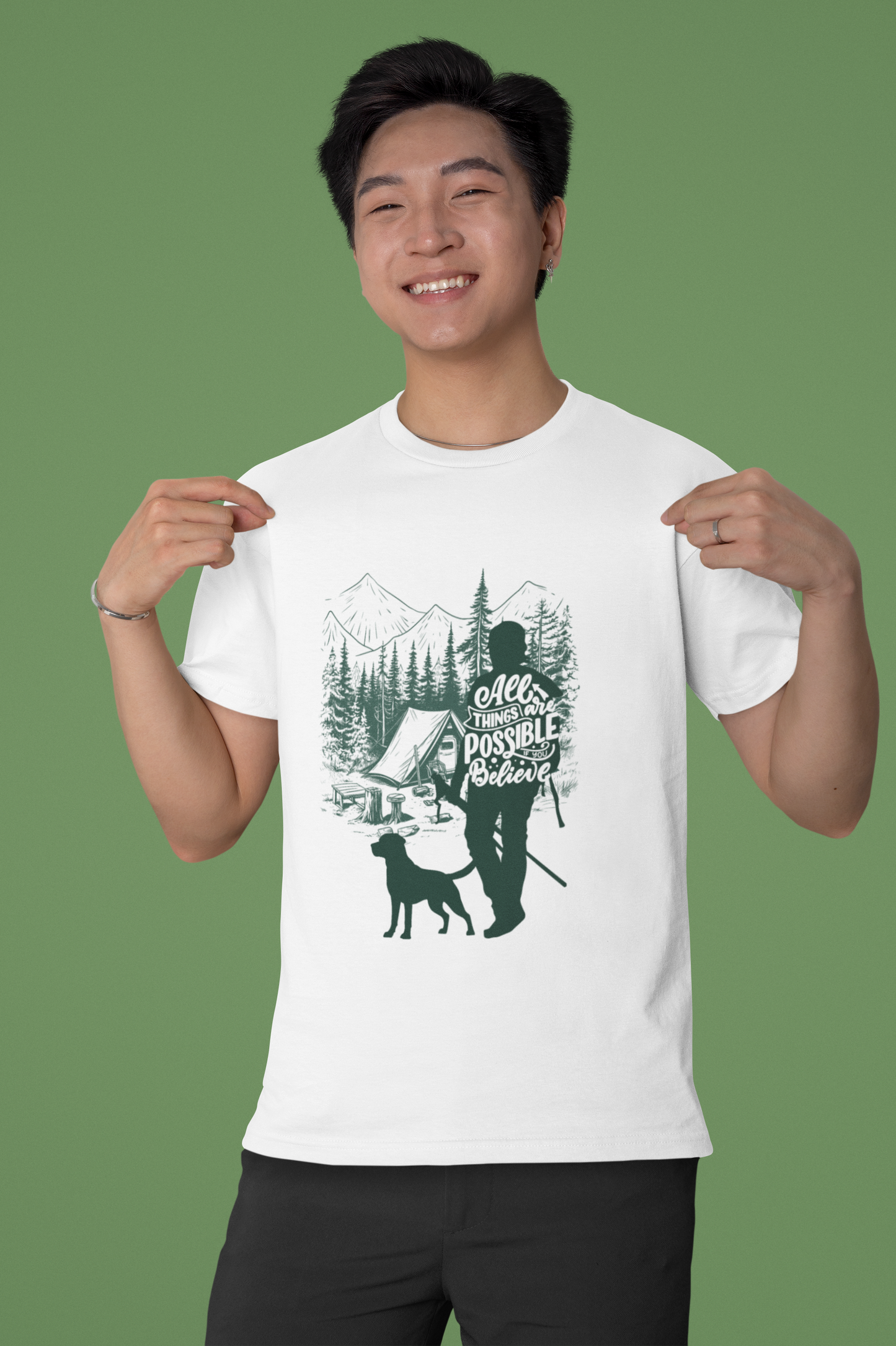 All Things Are Possible If You Believe T-Shirt | Camping Hiking Graphic Tee
