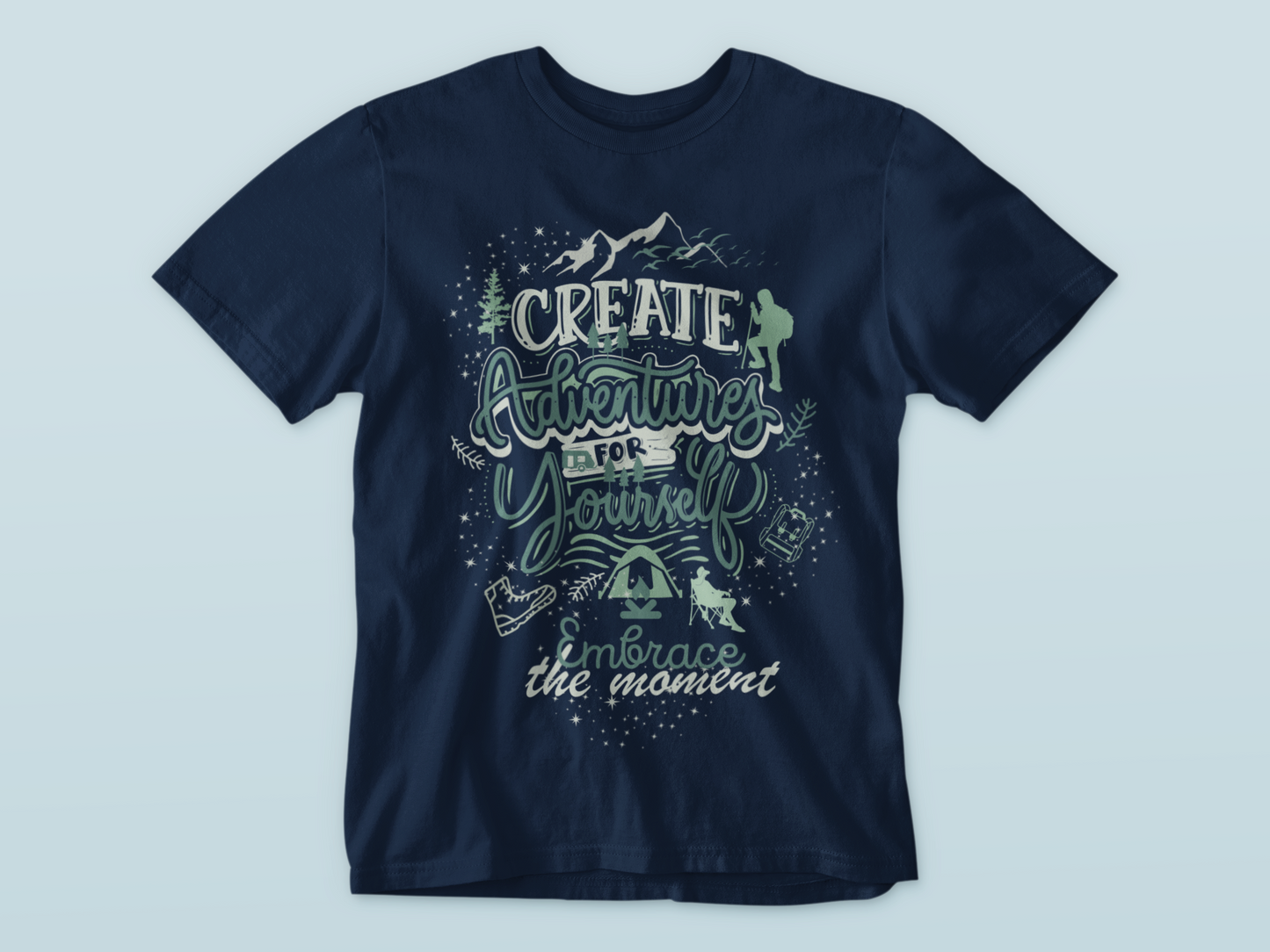 Create Adventures for Yourself T-Shirt | Adventure Hiking Graphic Tee | Nature Lover Outdoor Shirt