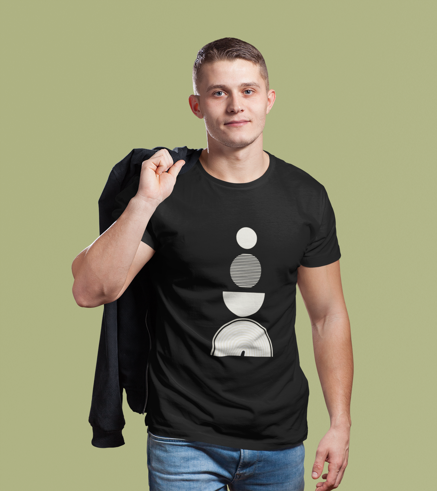 Minimalist Moon Phases T-Shirt | Geometric Lunar Phase Graphic Tee