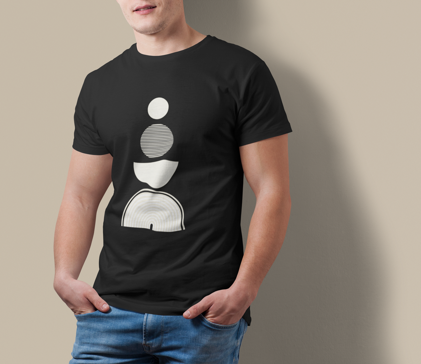Minimalist Moon Phases T-Shirt | Geometric Lunar Phase Graphic Tee