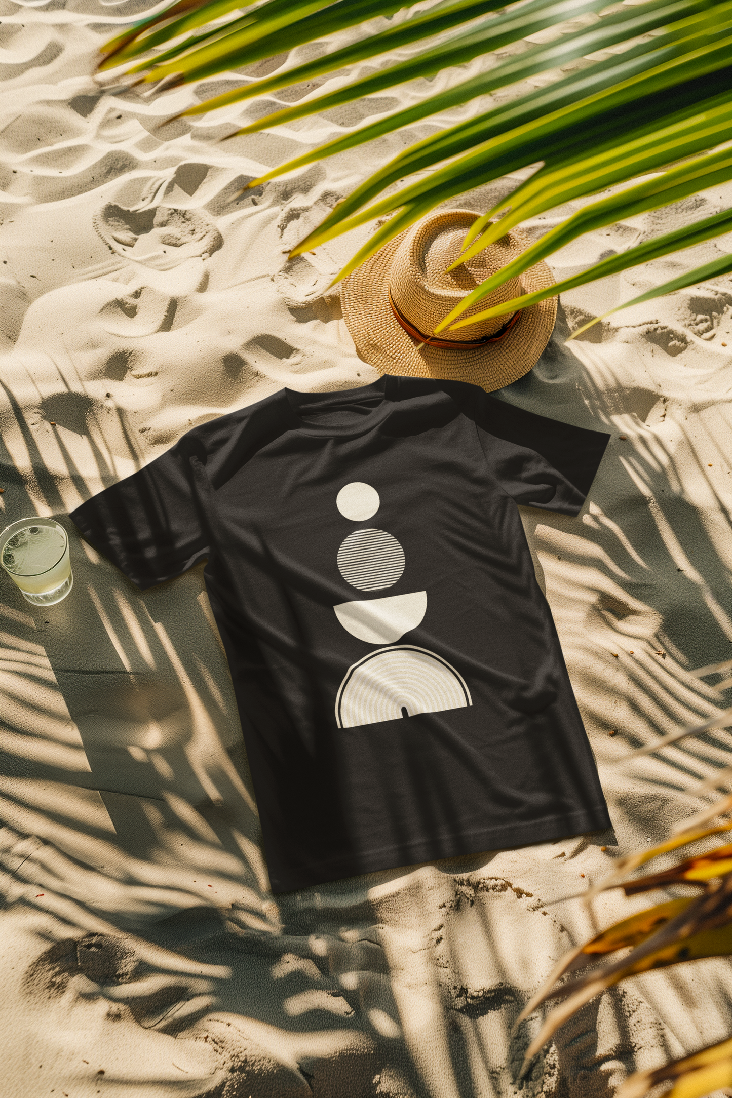 Minimalist Moon Phases T-Shirt | Geometric Lunar Phase Graphic Tee