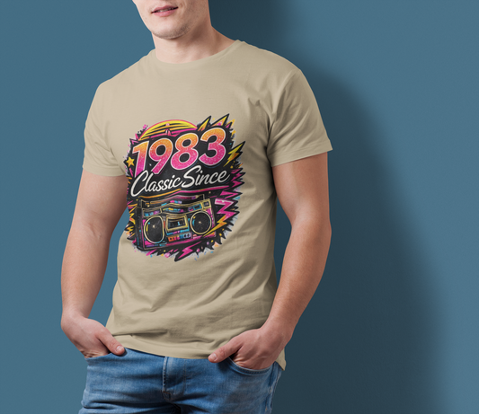 Vintage 1983 Retro T-Shirt | 1983 Birth Year Shirt | Retro 80s Graphic Tee