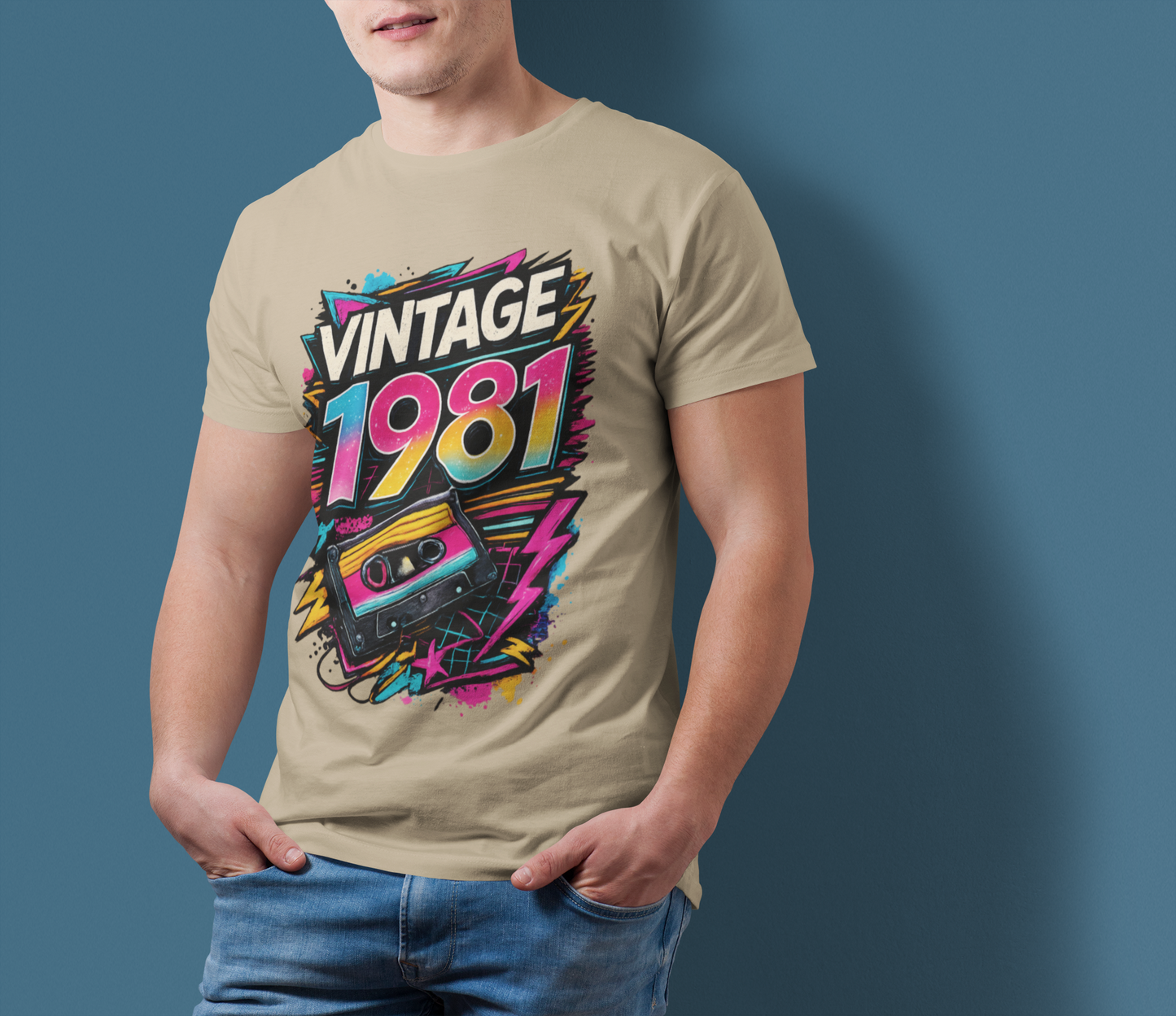 Vintage 1981 Retro T-Shirt | 1981 Birth Year Shirt | 80s Graphic Tee