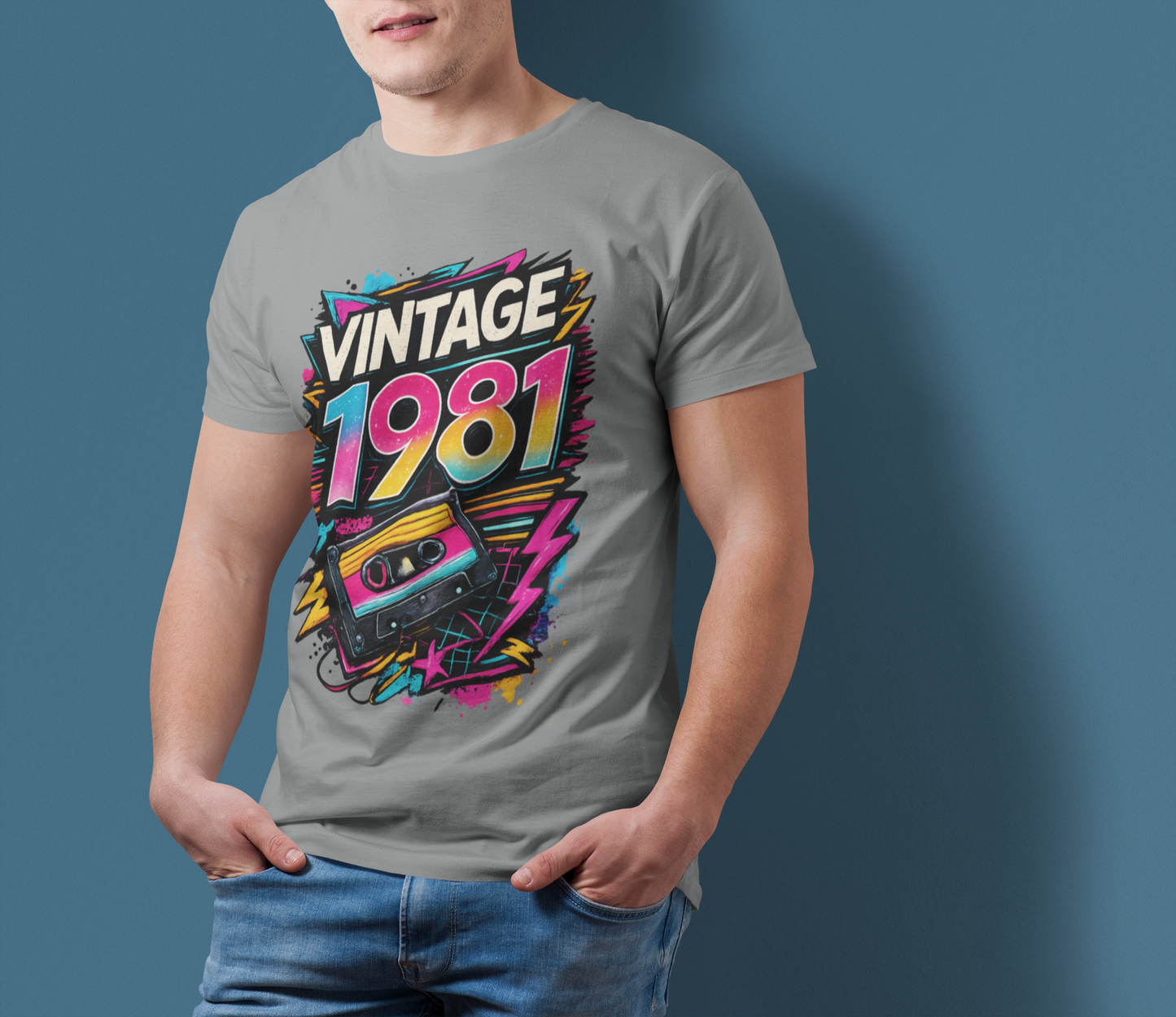 Vintage 1981 Retro T-Shirt | 1981 Birth Year Shirt | 80s Graphic Tee