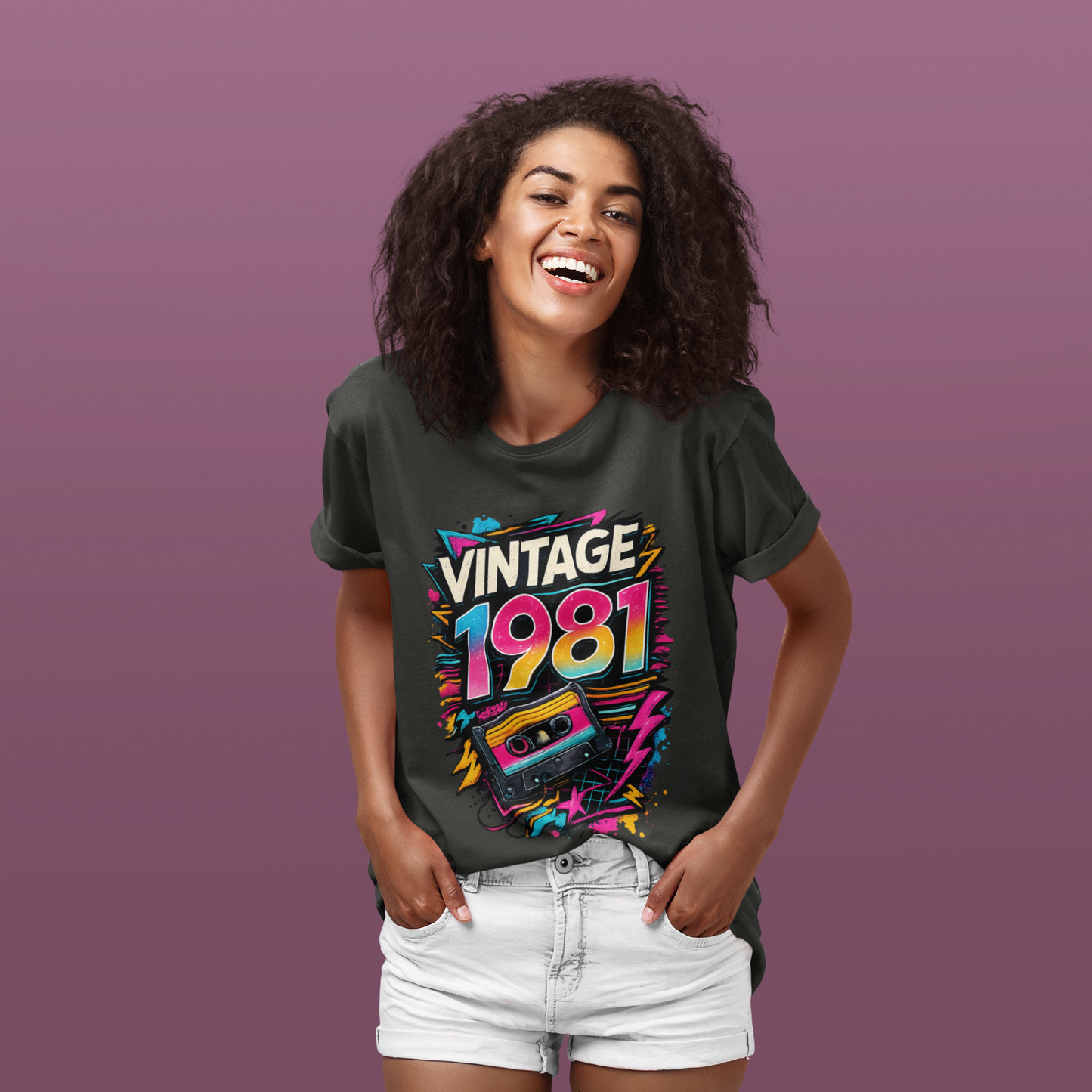 Vintage 1981 Retro T-Shirt | 1981 Birth Year Shirt | 80s Graphic Tee