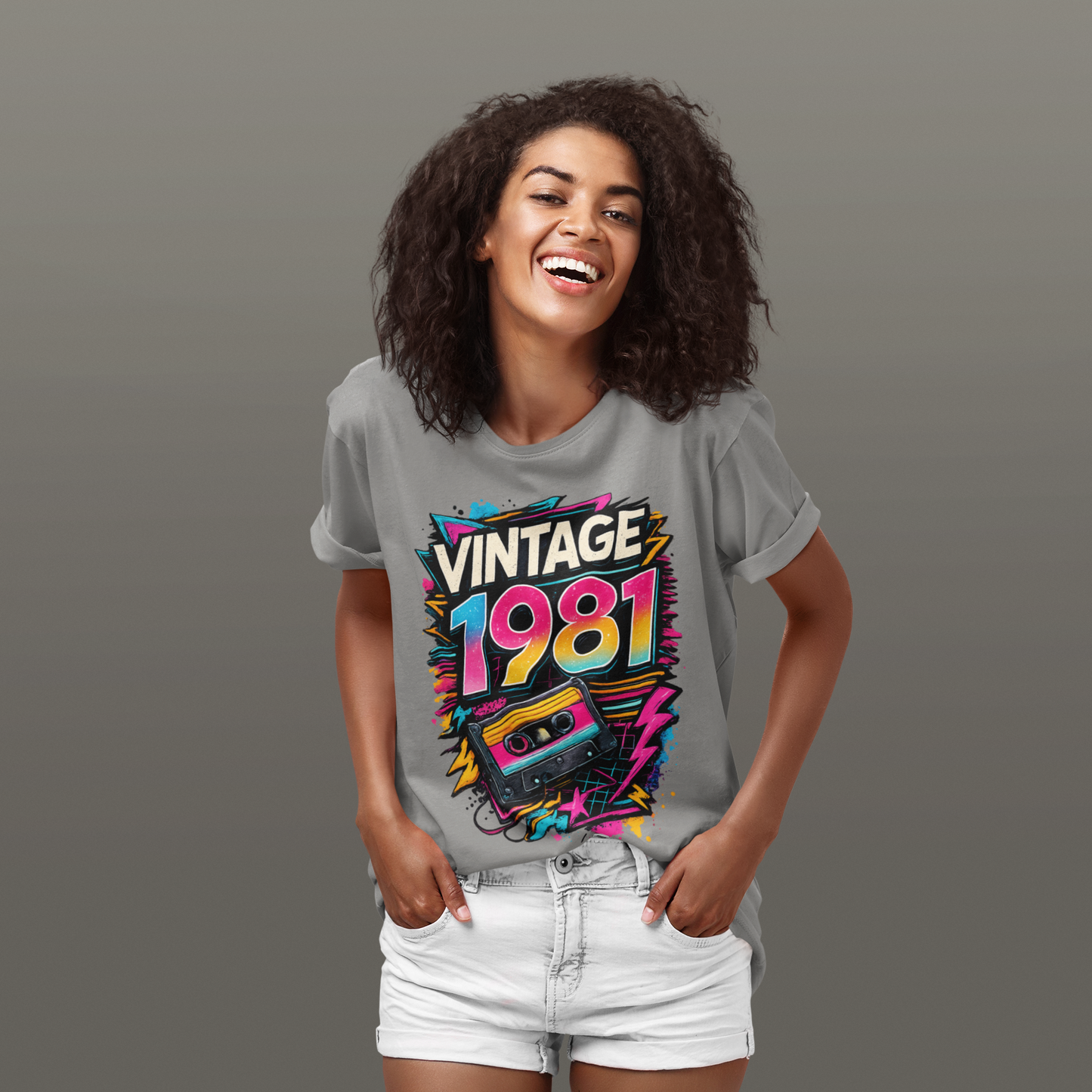 Vintage 1981 Retro T-Shirt | 1981 Birth Year Shirt | 80s Graphic Tee