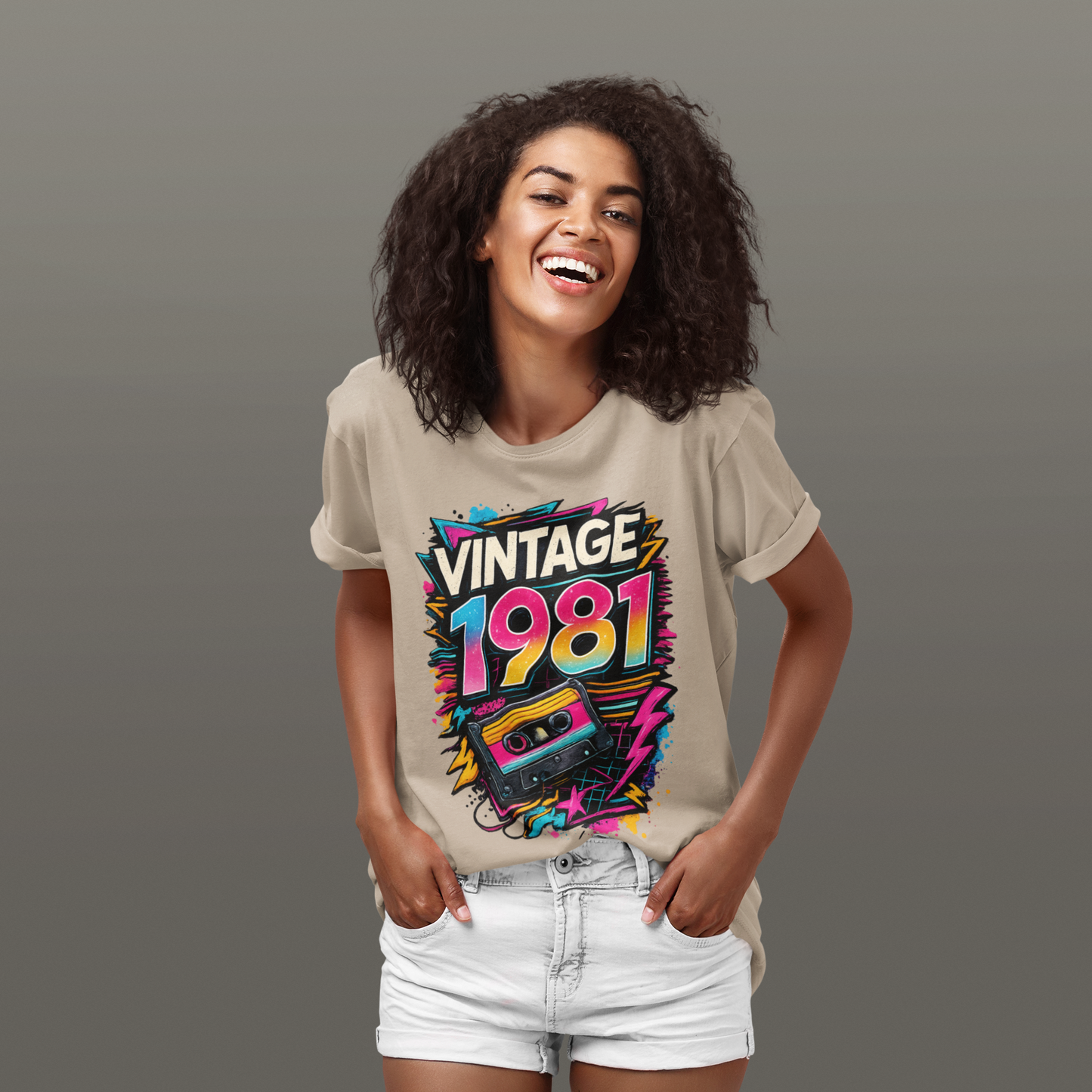 Vintage 1981 Retro T-Shirt | 1981 Birth Year Shirt | 80s Graphic Tee