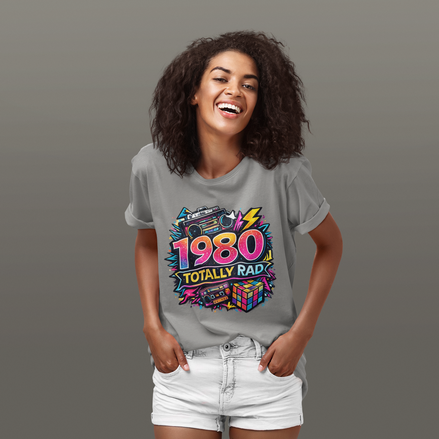 Retro 1980 T-Shirt Born in 1980, Vintage 80s Birthday Shirt, Unisex Graphic Tee Gift