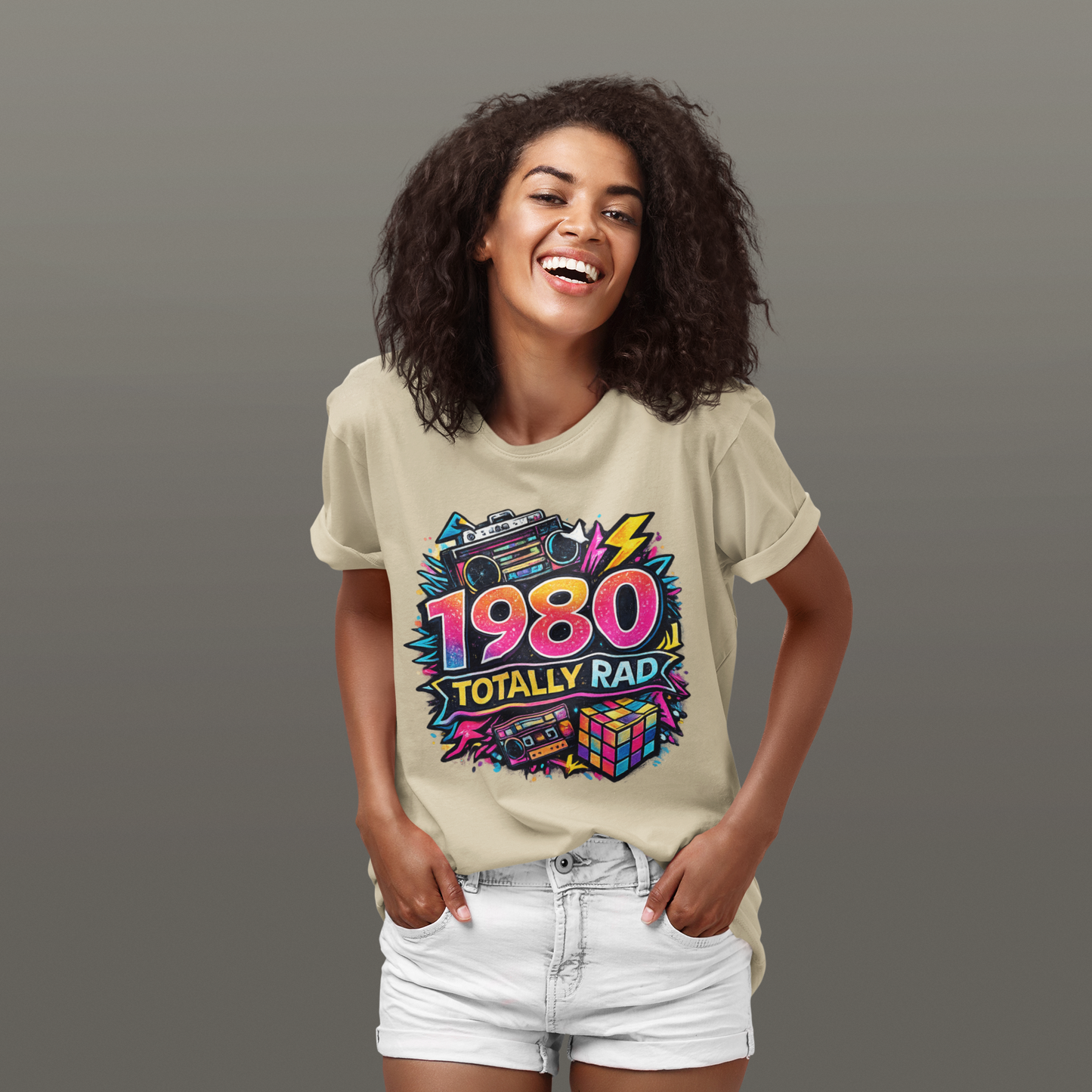 Retro 1980 T-Shirt Born in 1980, Vintage 80s Birthday Shirt, Unisex Graphic Tee Gift