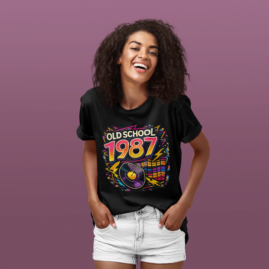 Vintage 1987 Retro T-Shirt | 1987 Birth Year Shirt | Retro 80s Graphic Tee
