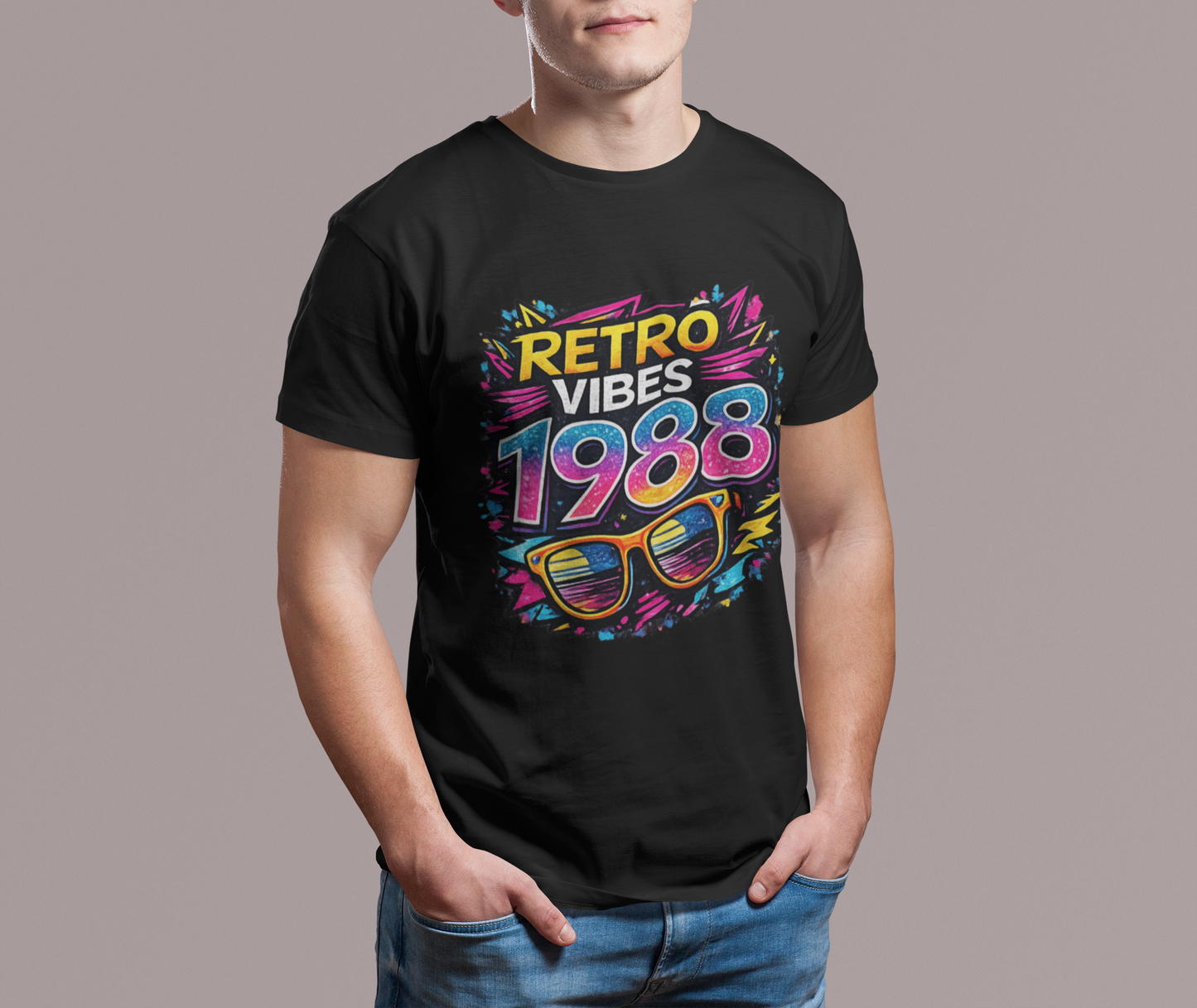 Vintage 1988 Retro T-Shirt | 1988 Birth Year Shirt | Retro 80s Graphic Tee