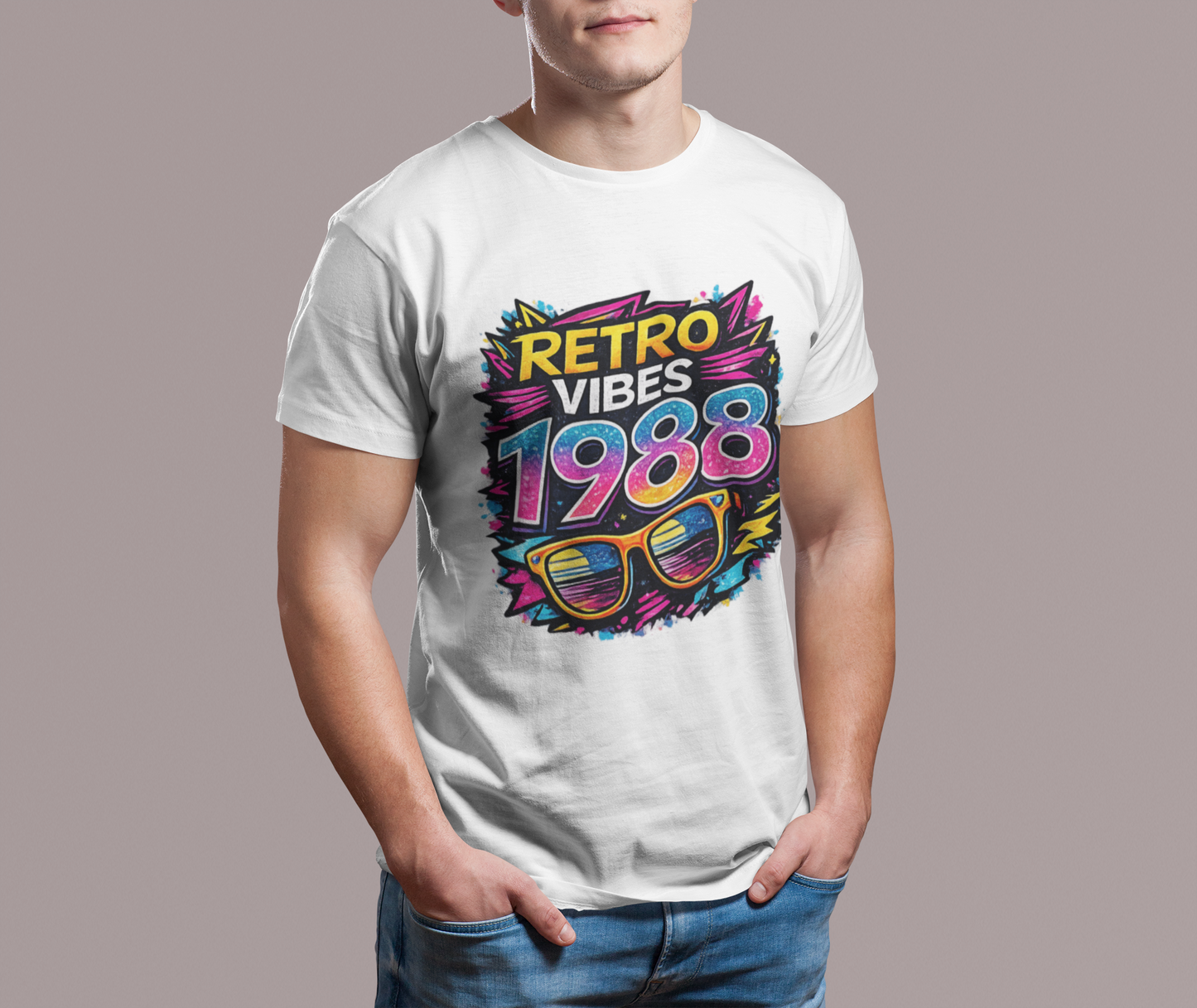 Vintage 1988 Retro T-Shirt | 1988 Birth Year Shirt | Retro 80s Graphic Tee