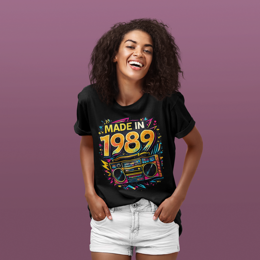 Vintage 1989 Retro T-Shirt | 1989 Birth Year Shirt | Retro 70s Graphic Tee
