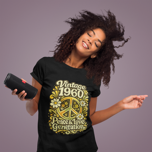 Vintage 1960 Retro T-Shirt | 1960 Birth Year Shirt | Retro 60s Graphic Tee