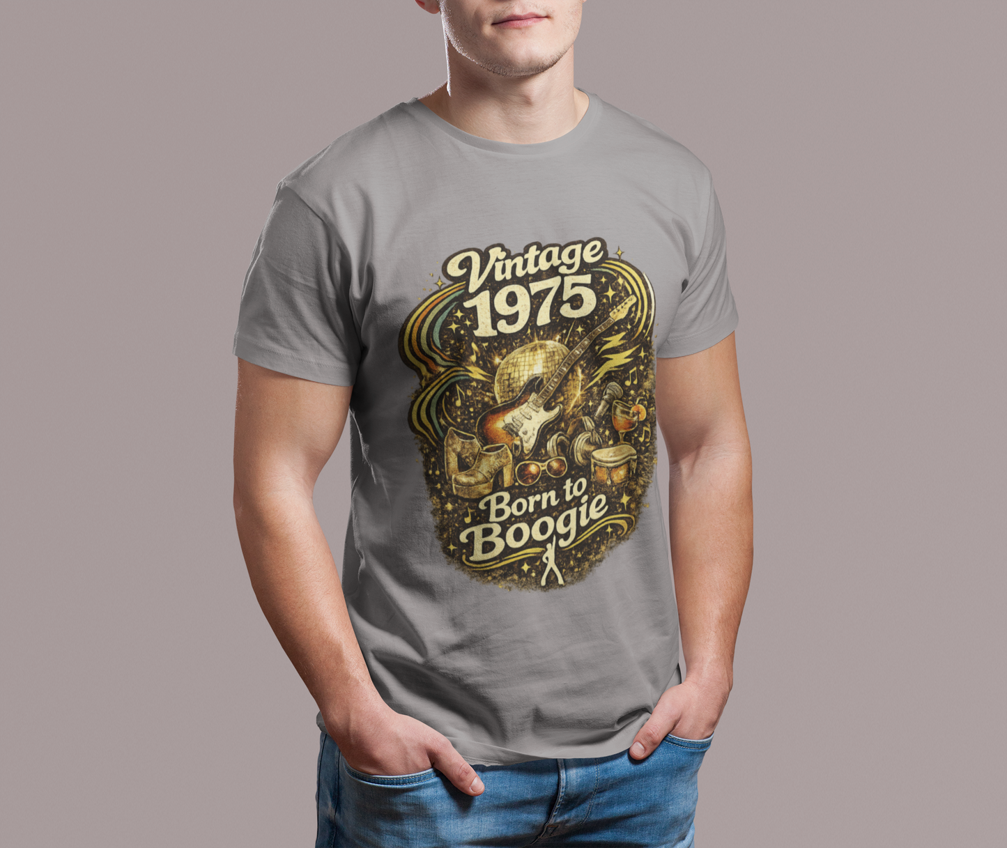Vintage 1975 Retro T-Shirt | 1975 Birth Year Shirt | Retro 70s Graphic Tee
