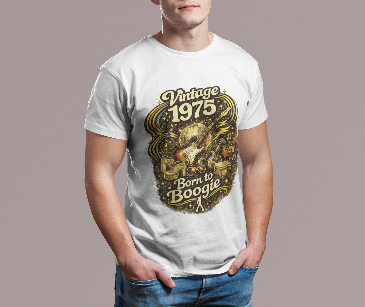 Vintage 1975 Retro T-Shirt | 1975 Birth Year Shirt | Retro 70s Graphic Tee