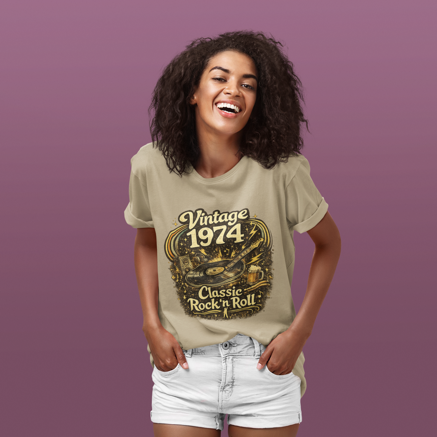 Vintage 1974 Retro T-Shirt | 1974 Birth Year Shirt | Retro 70s Graphic Tee