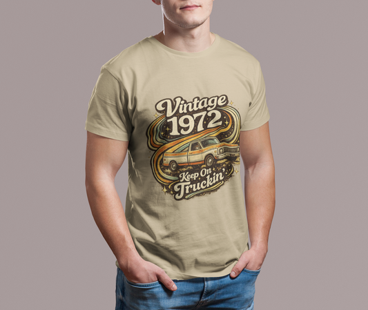 Vintage 1972 Retro T-Shirt | 1972 Birth Year Shirt | Retro 70s Graphic Tee