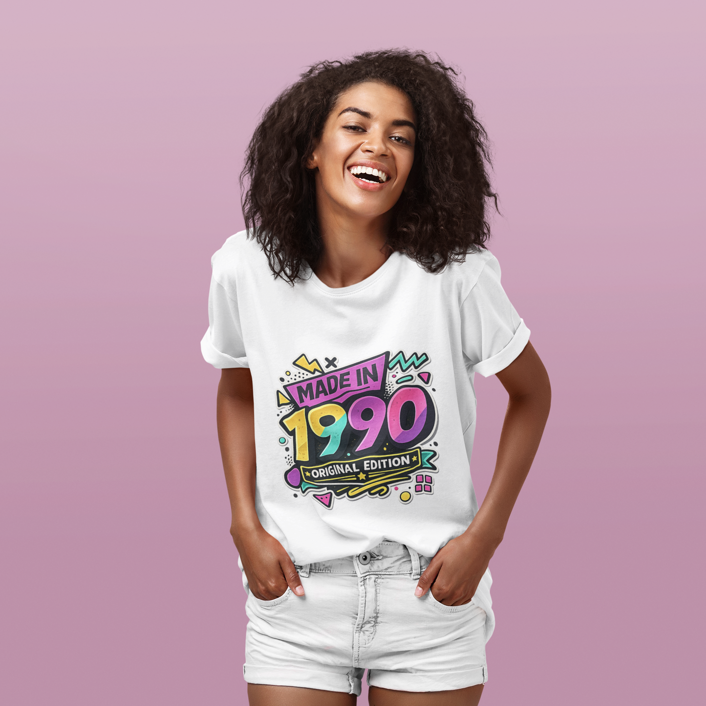 Made in 1990 T-Shirt | Retro 90s Birthday Shirt | Vintage 1990 Birth Year Gift Tee