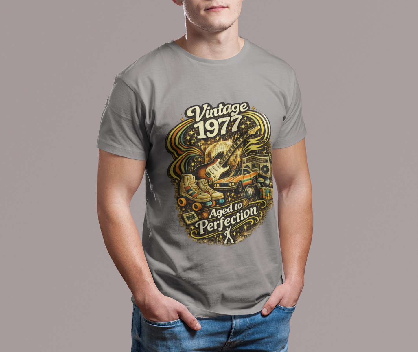 Vintage 1977 Retro T-Shirt | 1977 Birth Year Shirt | Retro 70s Graphic Tee