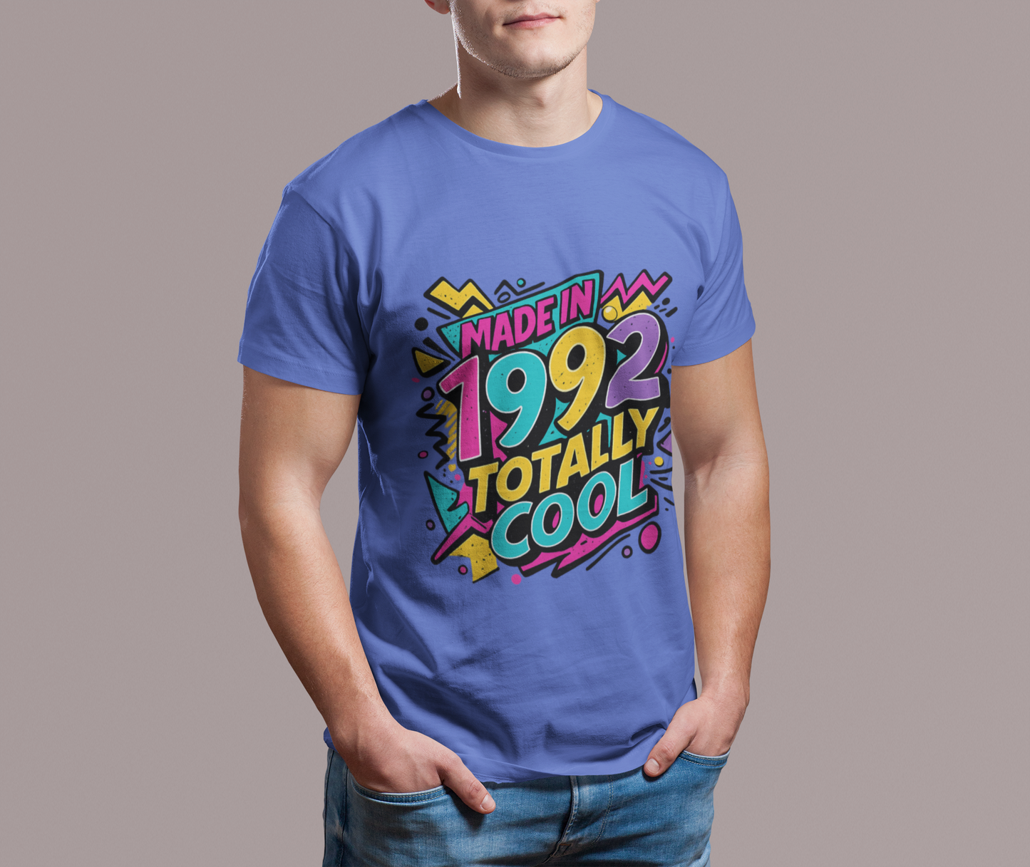 Made in 1992 Totally Cool T-Shirt | Retro 90s Birth Year Shirt | 1992 Birthday Gift Tee