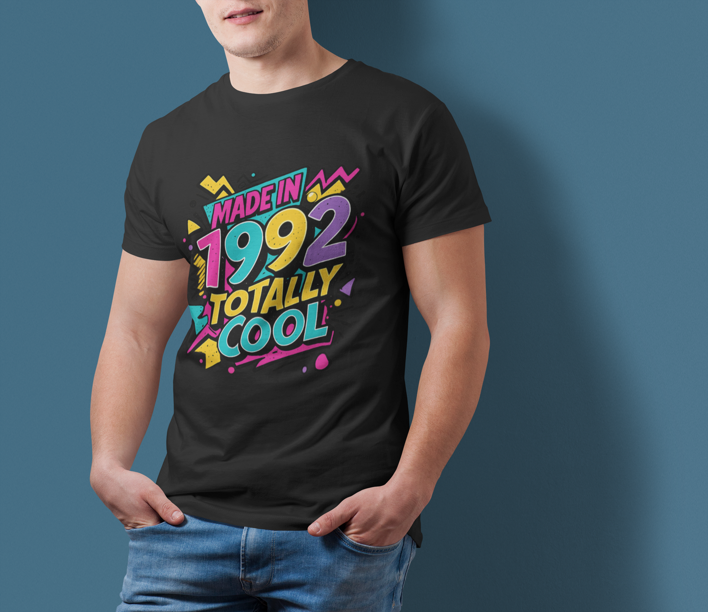 Made in 1992 Totally Cool T-Shirt | Retro 90s Birth Year Shirt | 1992 Birthday Gift Tee