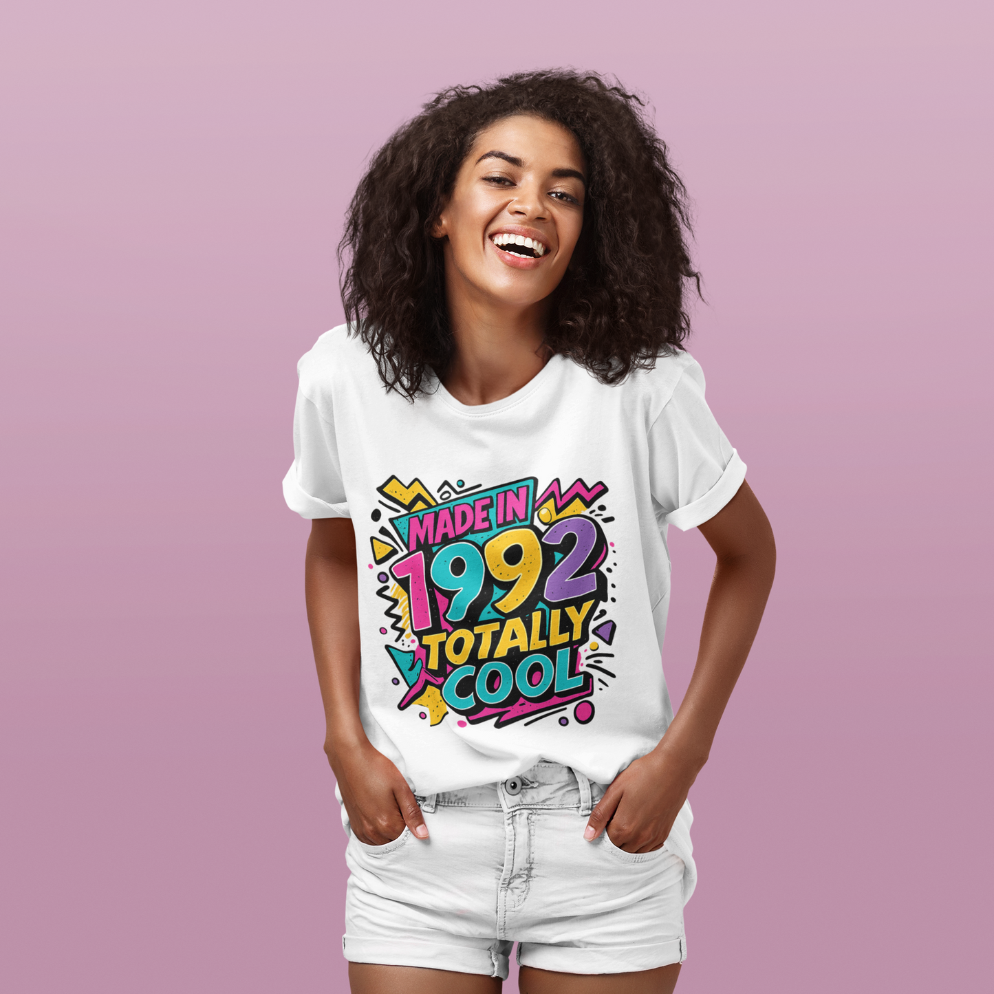 Made in 1992 Totally Cool T-Shirt | Retro 90s Birth Year Shirt | 1992 Birthday Gift Tee