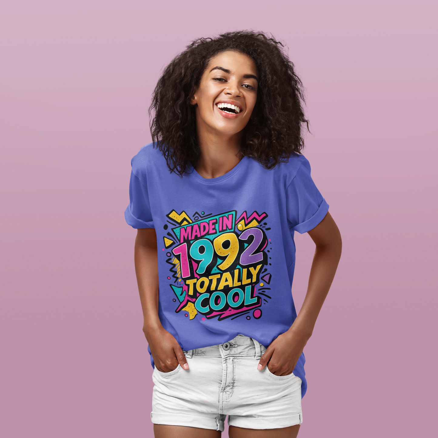 Made in 1992 Totally Cool T-Shirt | Retro 90s Birth Year Shirt | 1992 Birthday Gift Tee