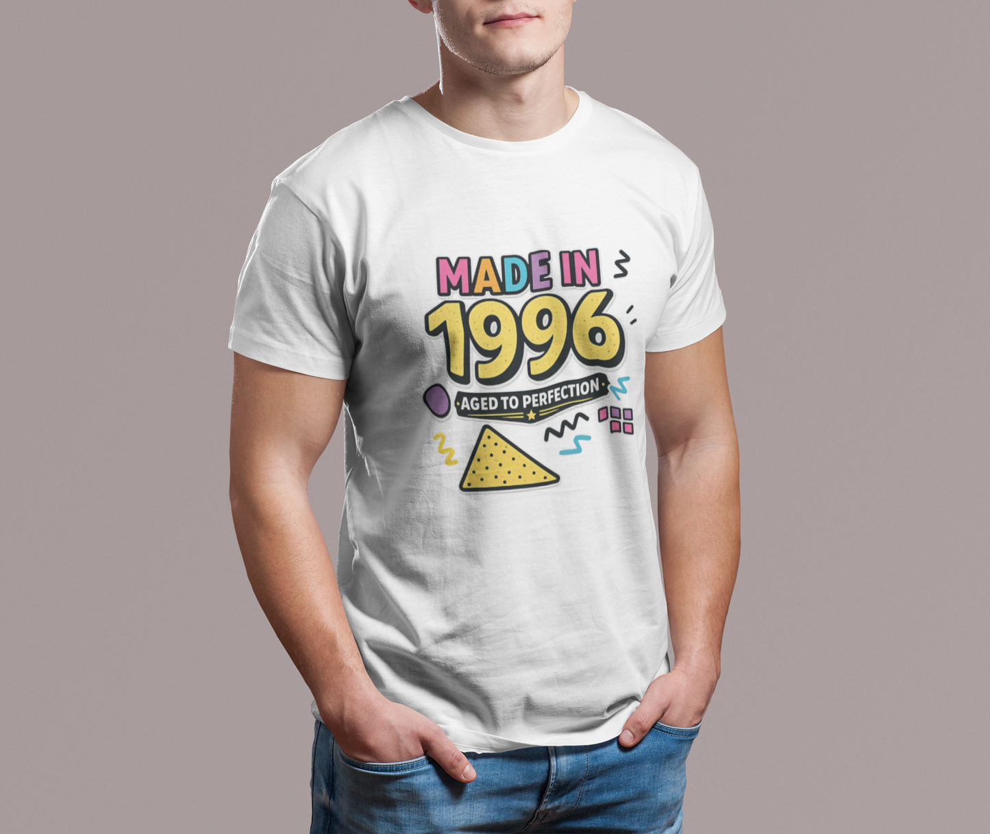 Made in 1996 Shirt – Retro 90s Birthday T-Shirt, Vintage 1996 Birth Year Tee