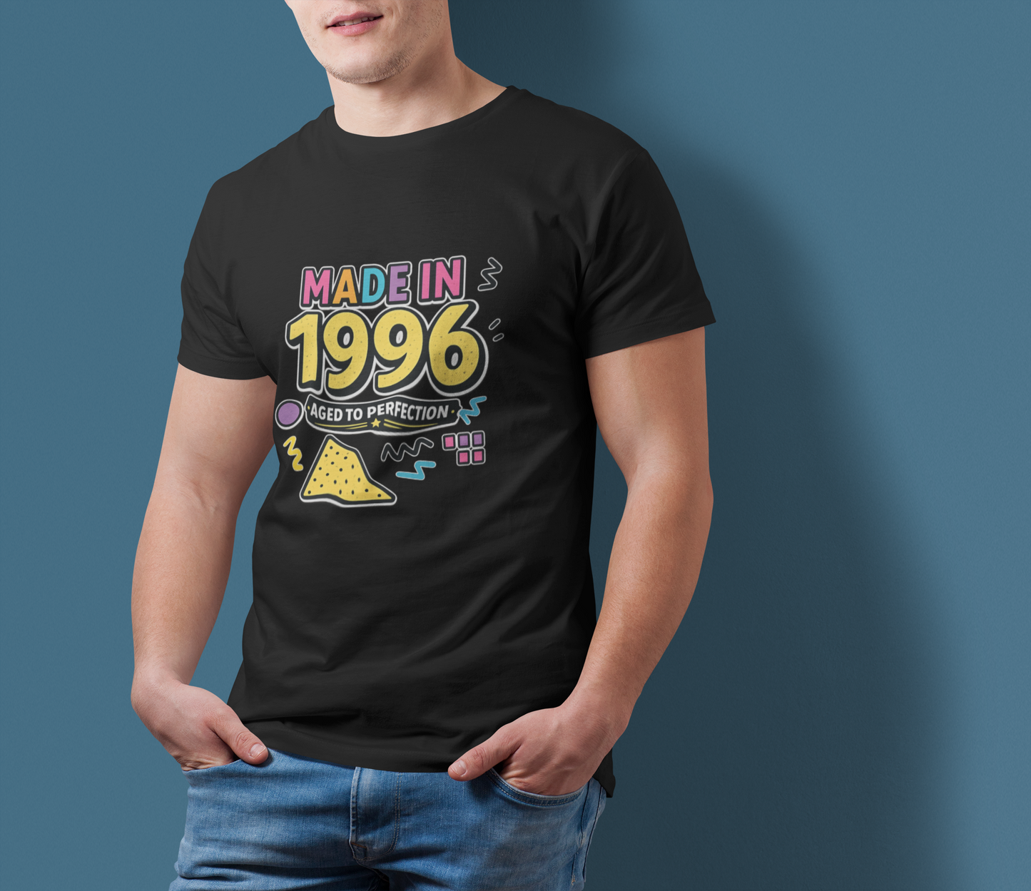 Made in 1996 Shirt – Retro 90s Birthday T-Shirt, Vintage 1996 Birth Year Tee