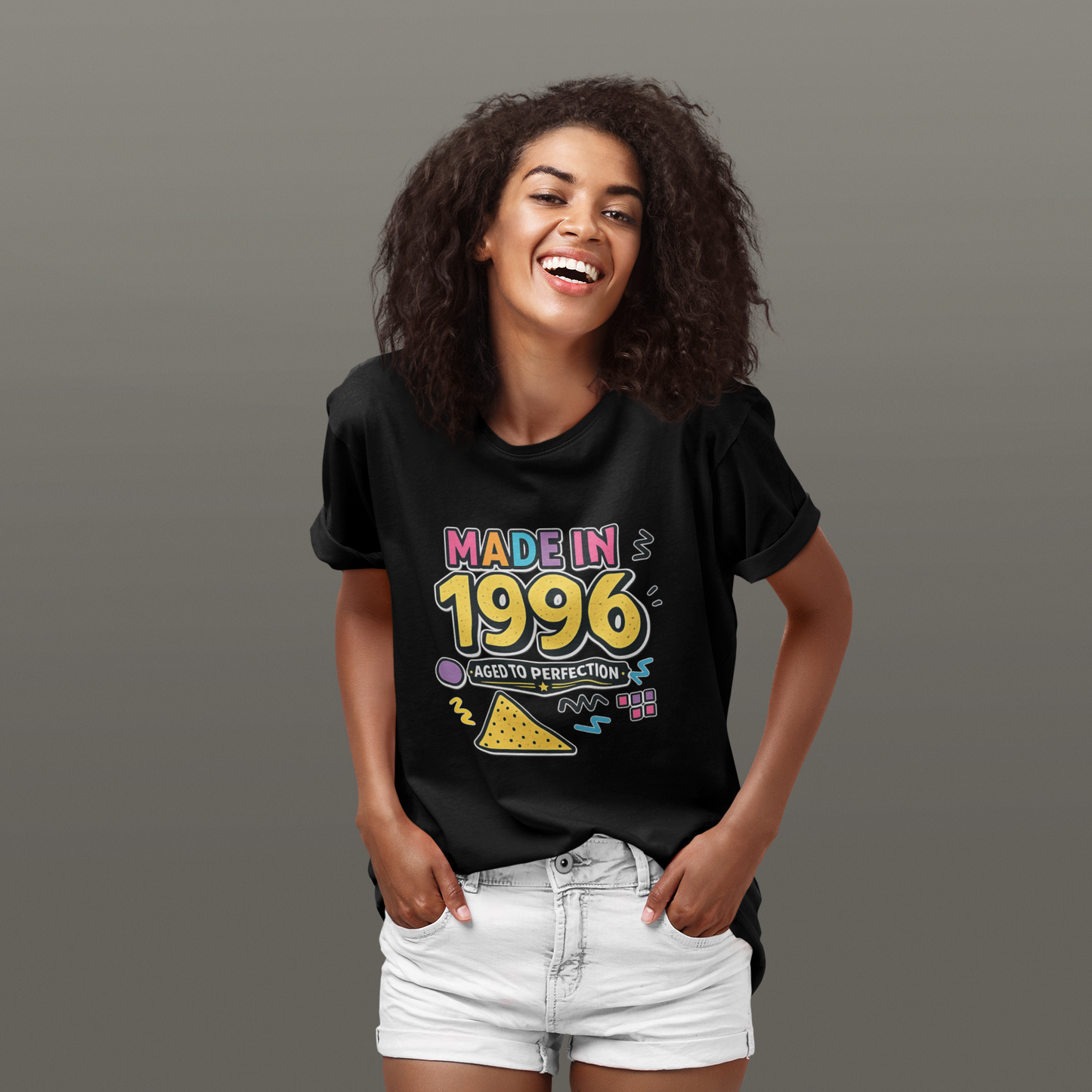 Made in 1996 Shirt – Retro 90s Birthday T-Shirt, Vintage 1996 Birth Year Tee