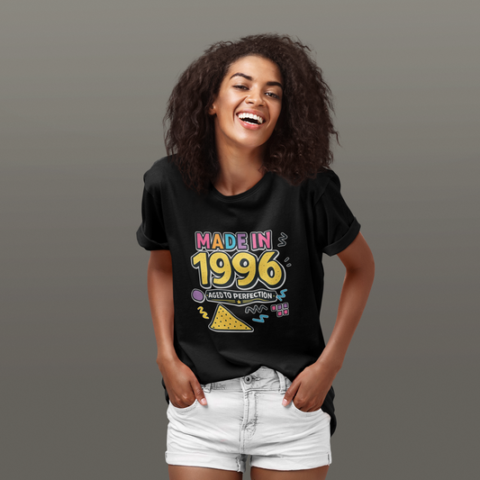 Made in 1996 Shirt – Retro 90s Birthday T-Shirt, Vintage 1996 Birth Year Tee